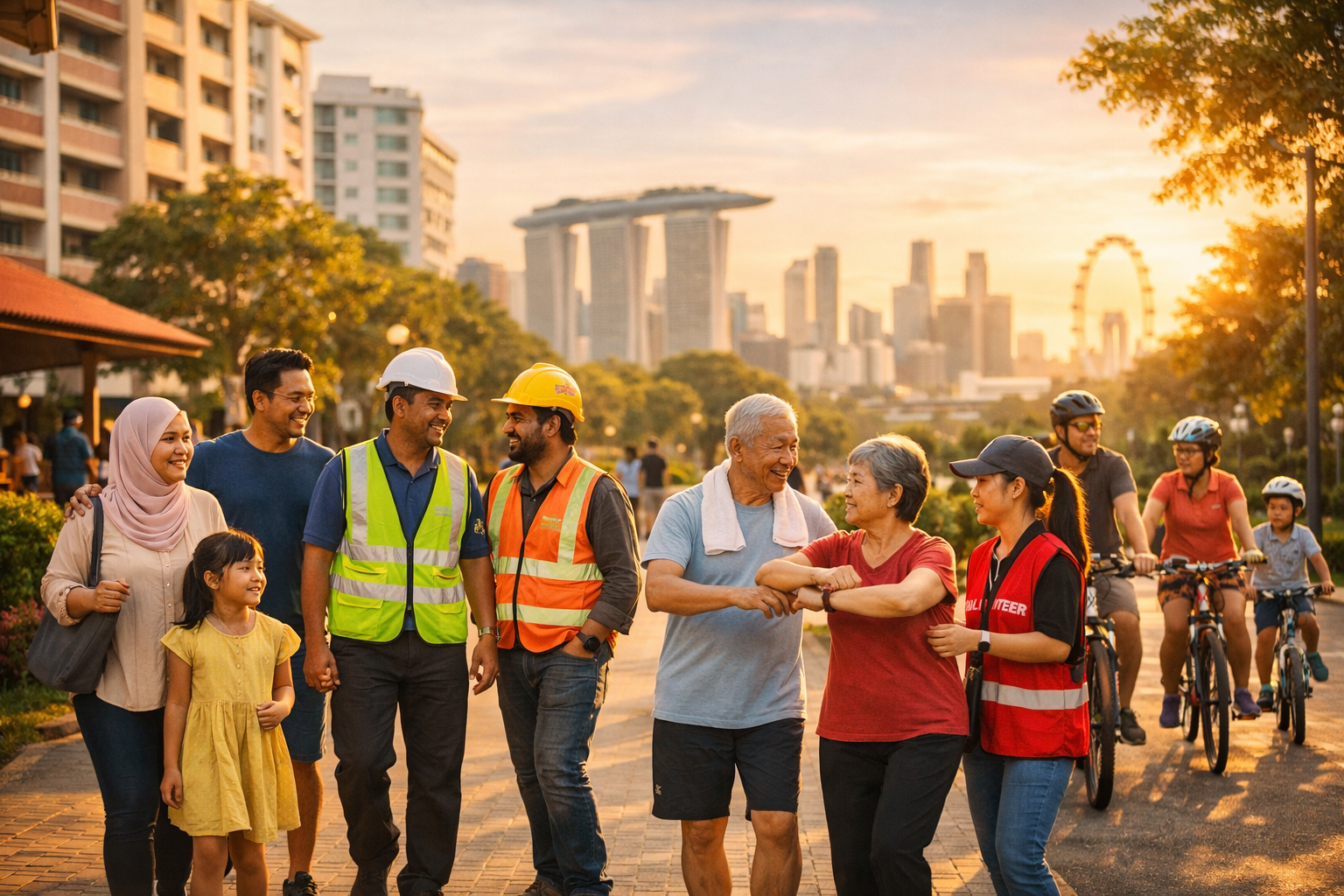 Singapore multi-generational community promoting safety and health